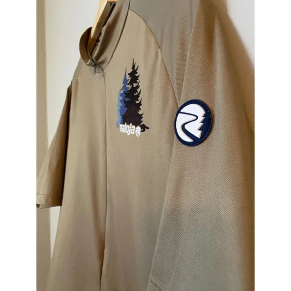 MALOJA Mens SS Zip Cycling Bike Jersey in Tan Pockets Size XXL Soul in the Woods - Picture 8 of 16
